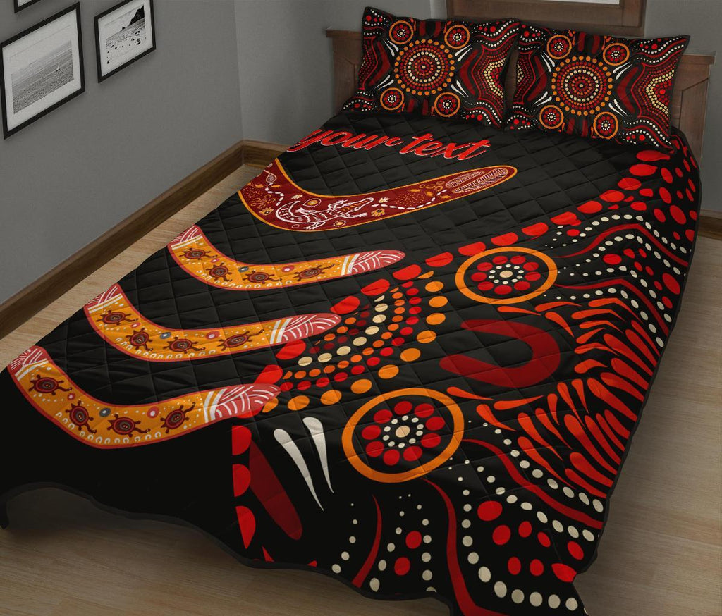 aboriginal-personalised-quilt-bed-set-aboriginal-boomerangs-with-dot-painting-pattern