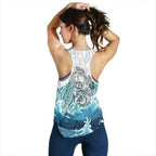 Maori Manaia The Blue Sea Women'S Racerback Tank, White - Vibe Hoodie
