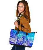 aboriginal-leather-tote-bag-sea-turtle-with-indigenous-patterns-blue