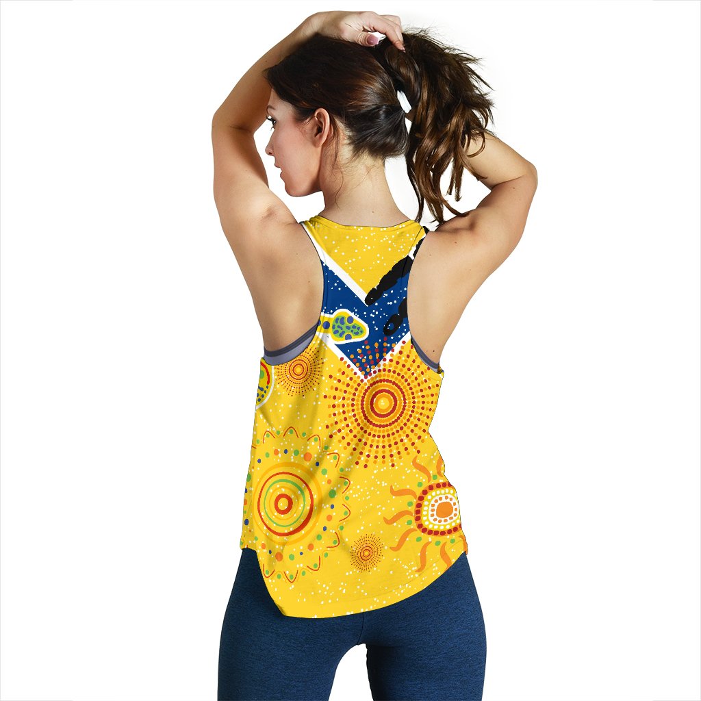 Parramatta Eels Women Racerback Tank Ethnic Style - Vibe Hoodie