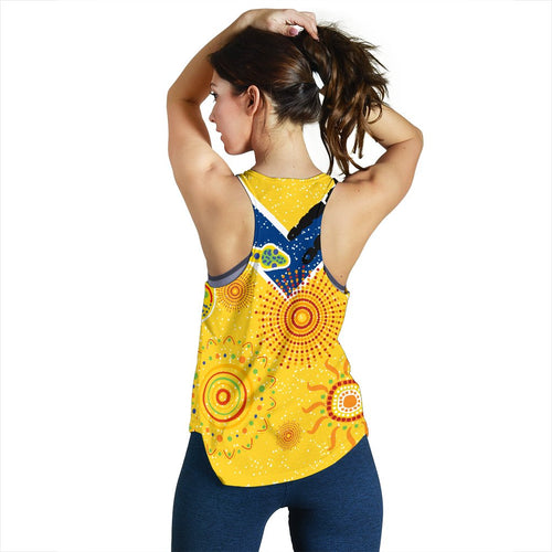 Parramatta Eels Women Racerback Tank Ethnic Style - Vibe Hoodie