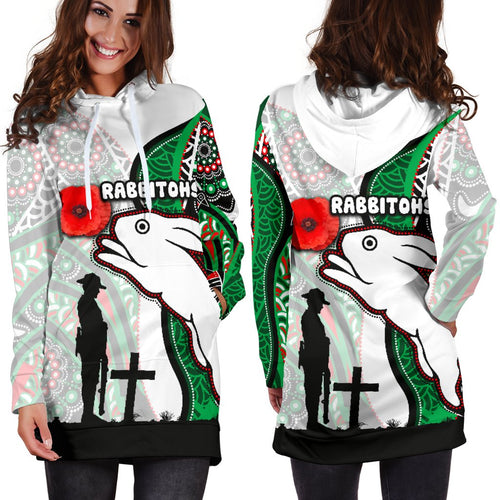 rabbitohs-womens-hoodie-dress-indigenous-anzac-day