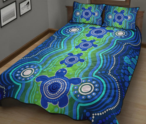 1staustrali-aboriginal-quilt-bed-set-aboriginal-turtle-family