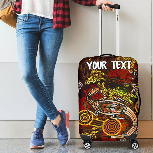 custom-aboriginal-luggage-covers-kangaroo-and-lizard-dot-painting-art