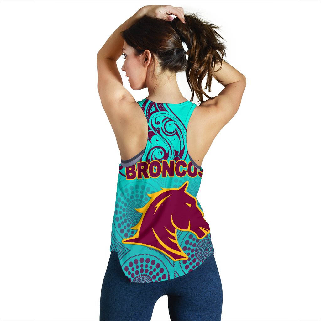 Brisbane Broncos Women Racerback Tank Maori With Aboriginal - Vibe Hoodie