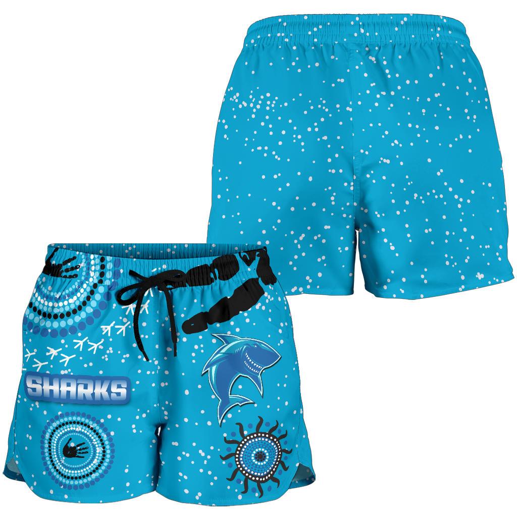 Cronulla Sharks Women Shorts Indigenous Country Style - Vibe Hoodie