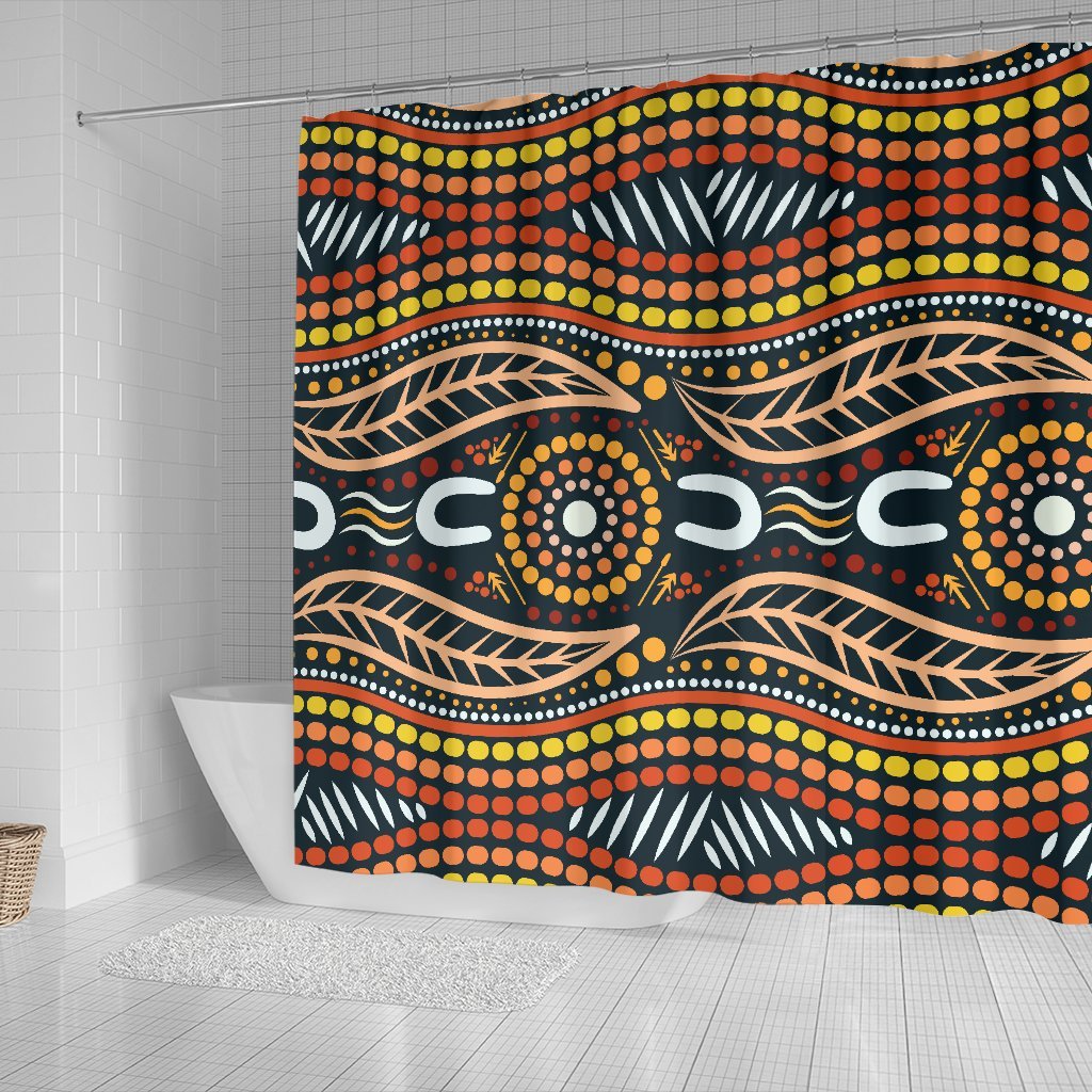 aboriginal-shower-curtain-indigenous-dot-painting