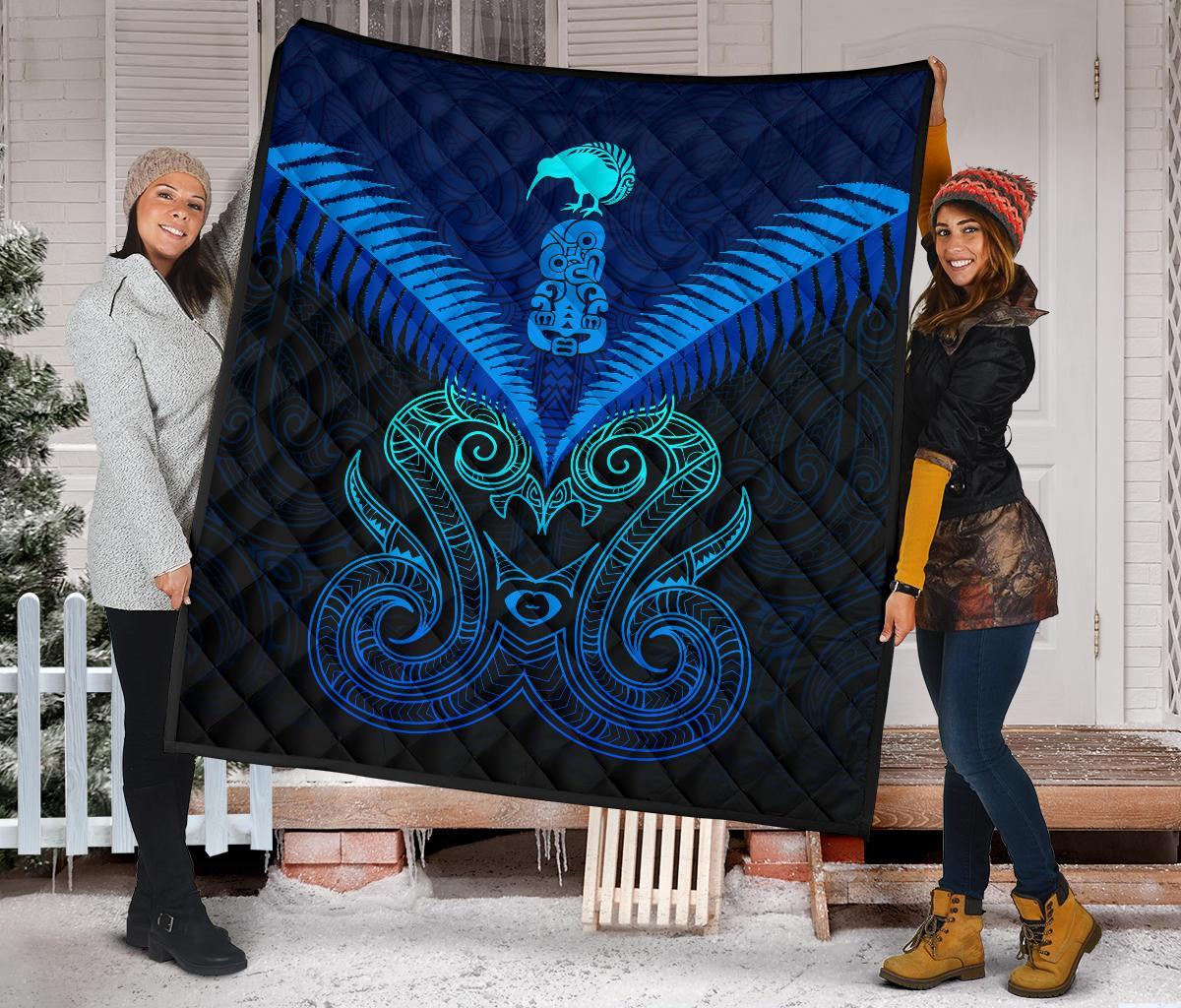 maori-manaia-new-zealand-premium-quilt-blue
