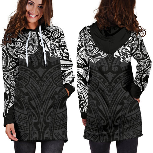 new-zealand-womens-hoodie-dress-maori-polynesian-tattoo-white