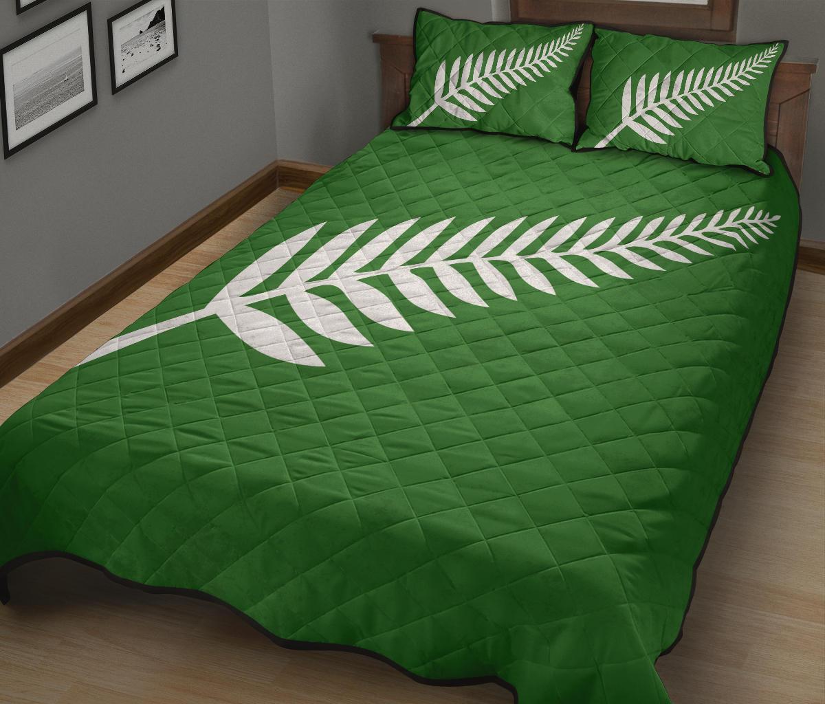 new-zealand-flag-silver-fern-green-quilt-bedding-sets