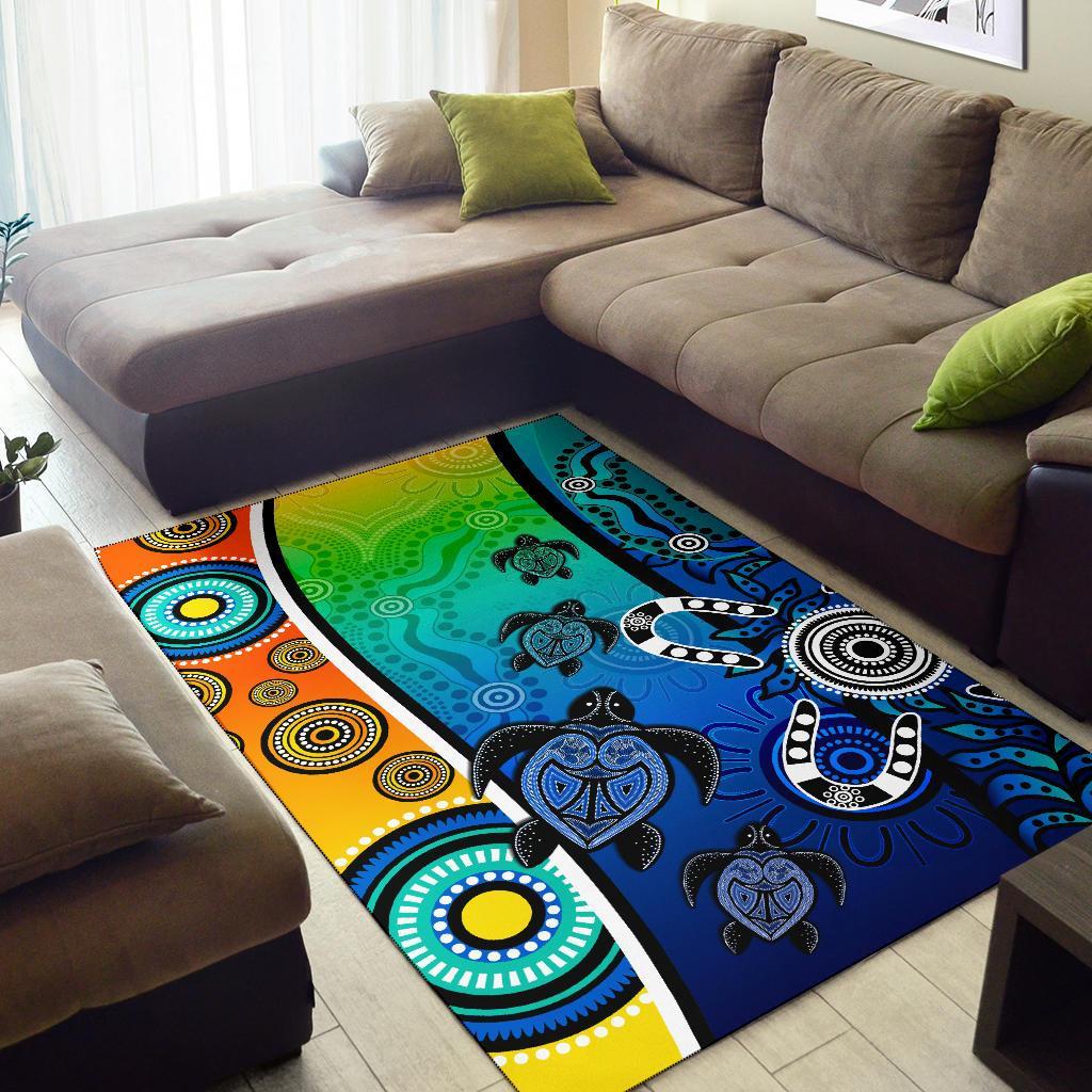 aboriginal-area-rug-indigenous-turtle-dot-painting-art