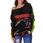 Panthers Women'S Off Shoulder Sweater Claws - Vibe Hoodie