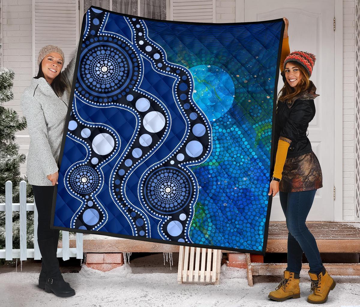 aboriginal-premium-quilt-australia-indigenous-flag-circle-dot-painting-art-blue