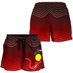 Aboriginal All Over Print Women's Shorts - Two Indigenous Lizard - Vibe Hoodie