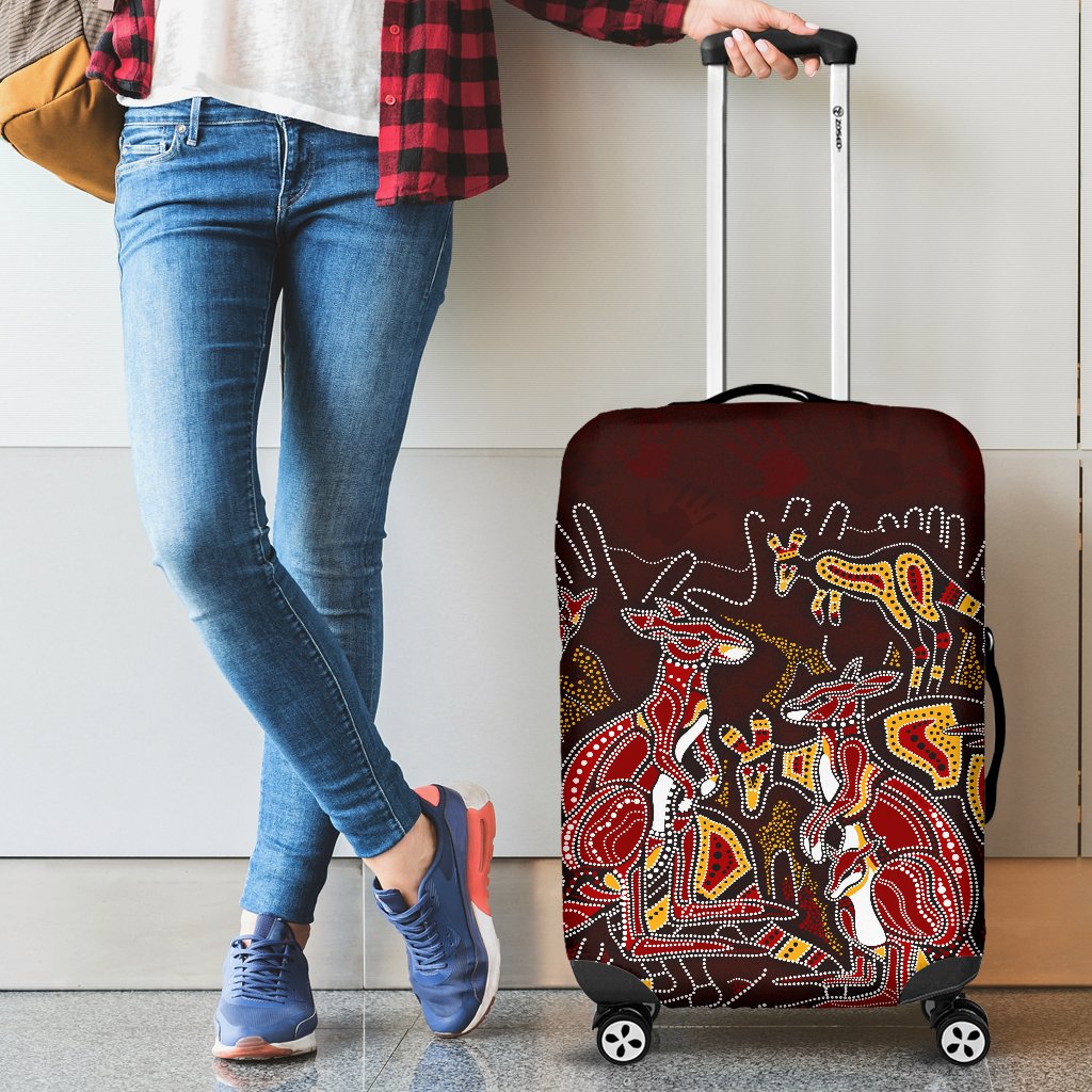 aboriginal-luggage-covers-kangaroo-family-with-hand-art