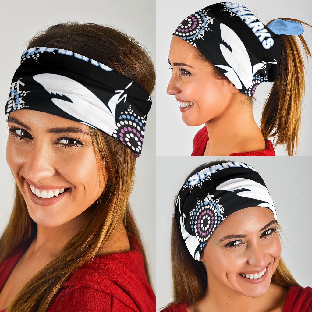 cronulla-bandana-3-pack-sharks-simple-indigenous-black