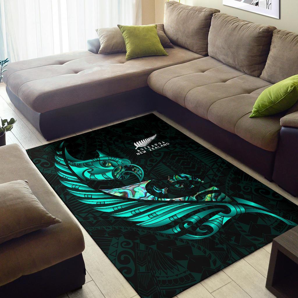 new-zealand-area-rug-manaia-paua-fern-wing-turquoise