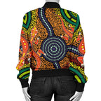 1st-australia-women-bomber-jacket-aboriginal-two-lizards-dot-painting-circle