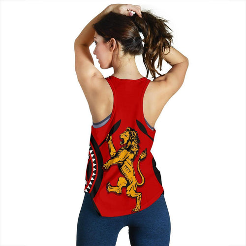 Kenya Rugby Lion Women Racerback Tank Maasai Shield - Vibe Hoodie