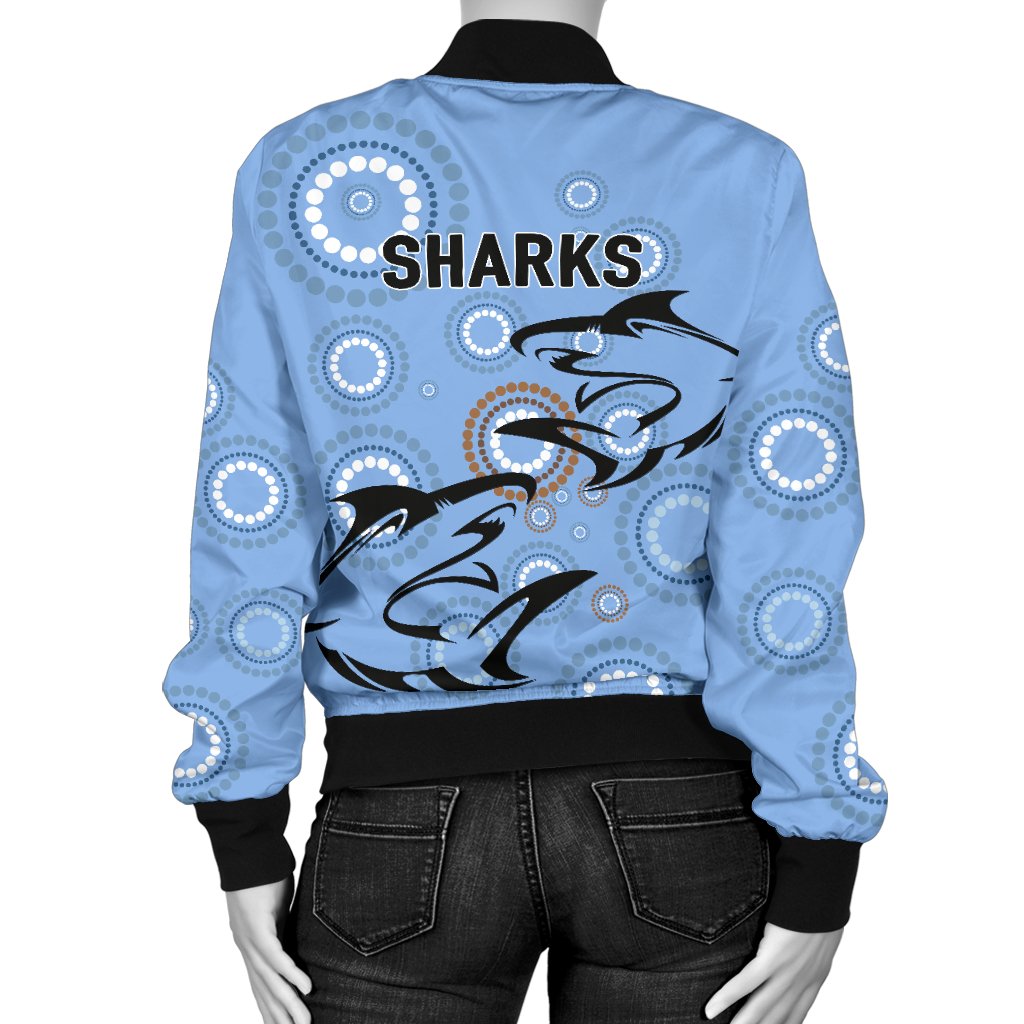 cronulla-womens-bomber-jacket-sharks-unique-indigenous