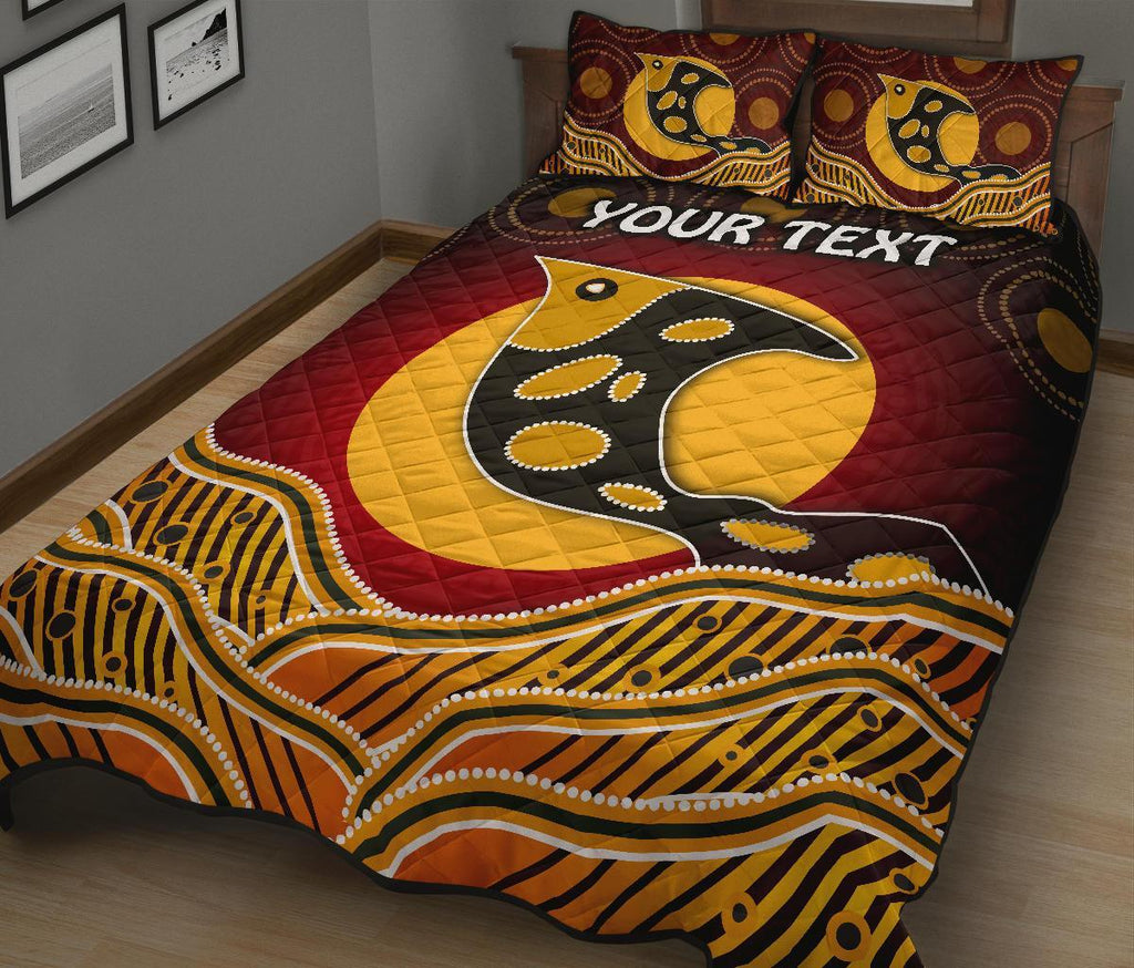 personalised-quilt-bed-set-aboriginal-dot-patterns-fish
