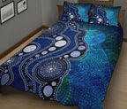 aboriginal-quilt-bed-set-australia-indigenous-flag-circle-dot-painting-art-blue