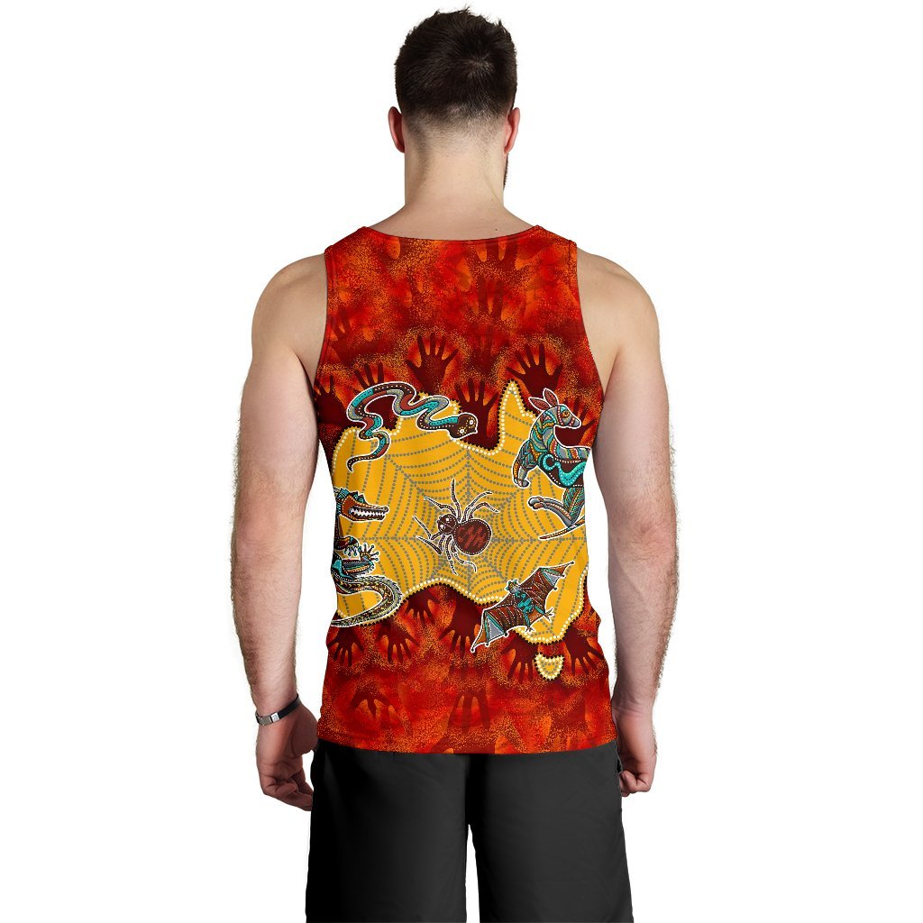 custom-aboriginal-mens-tank-top-australia-map-hand-patterns-spider-web