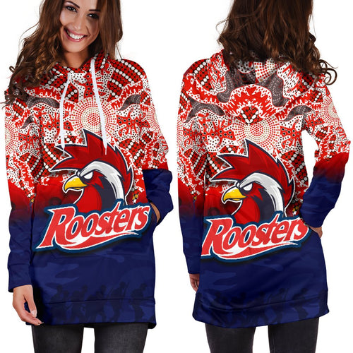 roosters-womens-hoodie-dress-anzac-day-aboriginal