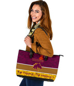 brisbane-broncos-large-leather-tote-anzac-day-simple-style-maroon