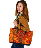 aboriginal-personalised-leather-tote-bag-aboriginal-boomerangs-and-dot-circle