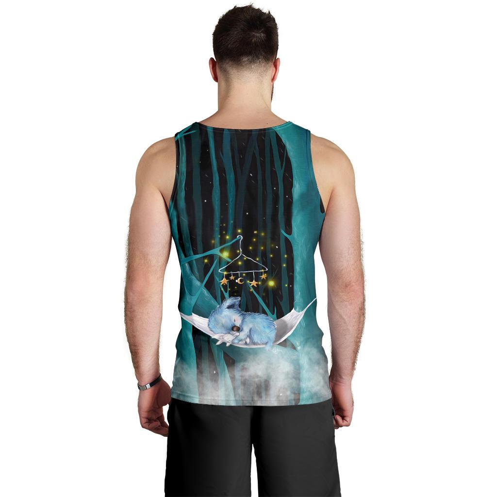 men-tank-top-koala-mens-tank-sleeping-in-forest