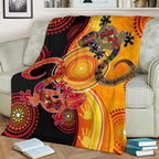 aboriginal-premium-blanket-couple-aboriginal-lizards