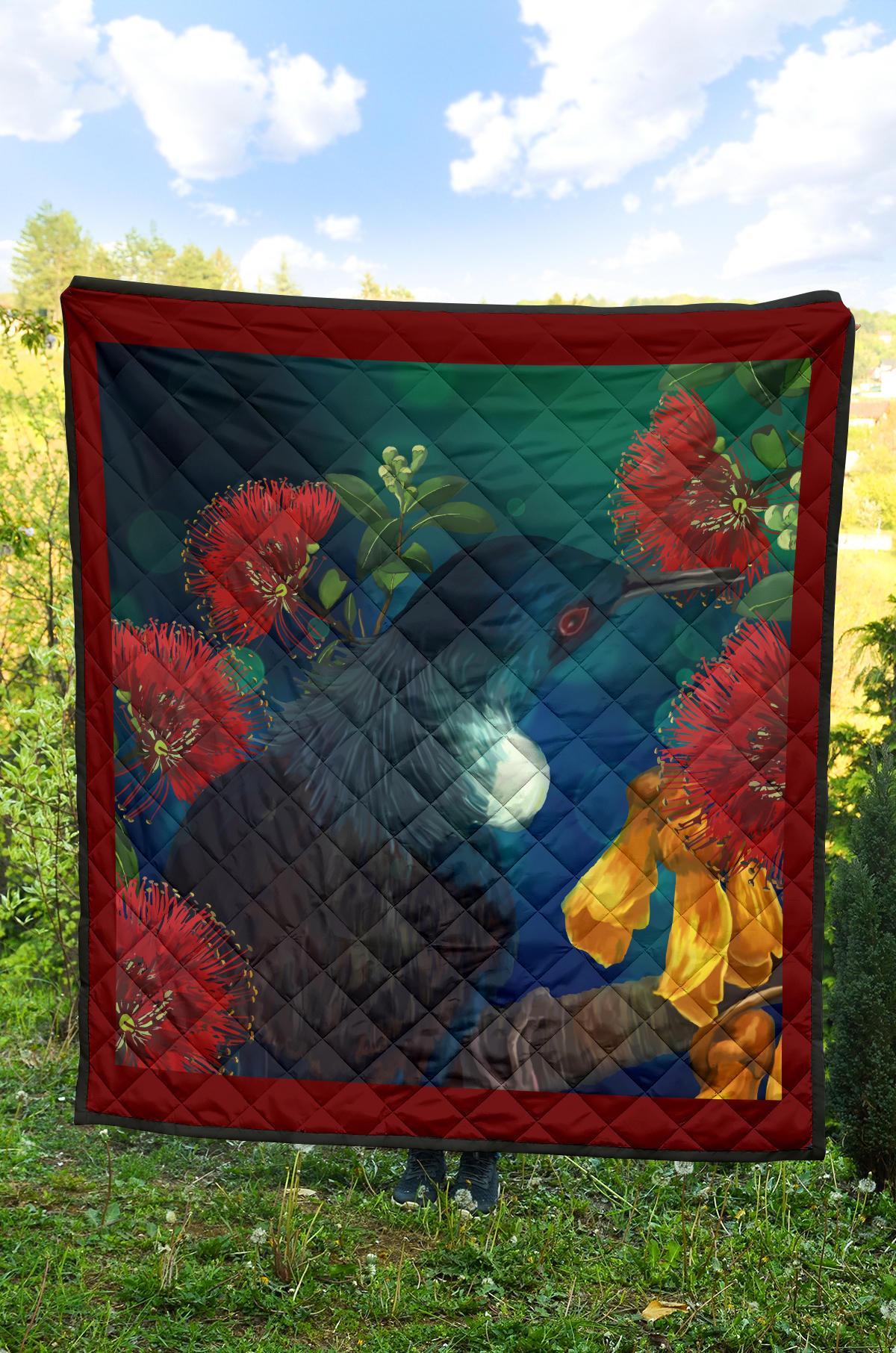 dreaming-tui-with-flowers-quilt