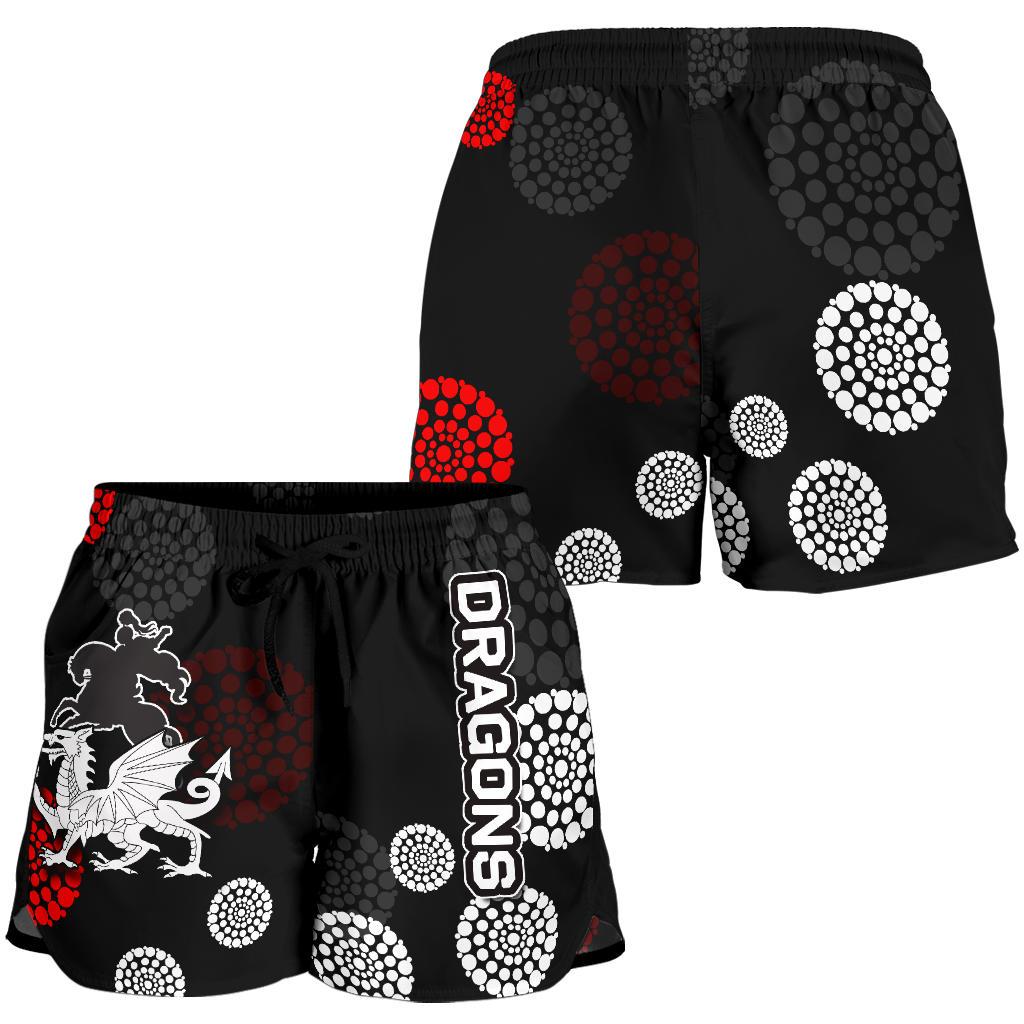 St. George Illawarra Dragons All Over Print Women's Shorts Aboriginal