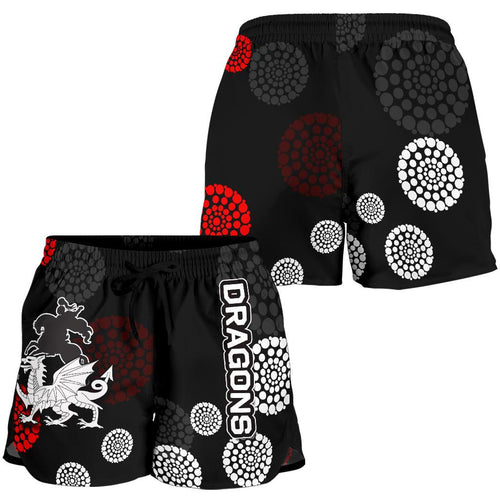 St. George Illawarra Dragons All Over Print Women's Shorts Aboriginal