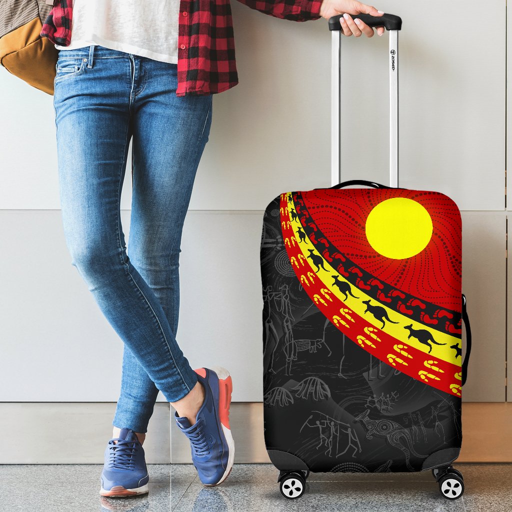 aboriginal-luggage-covers-indigenous-flag-circle-dot-painting