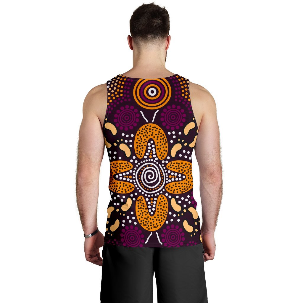 aboriginal-mens-tank-top-flowers-dot-panting-art
