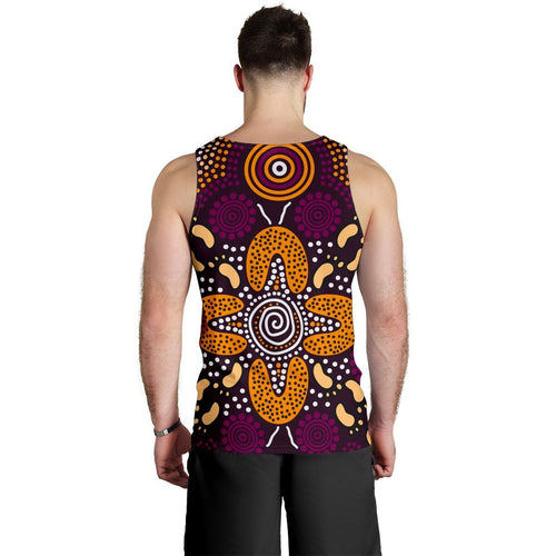 aboriginal-mens-tank-top-flowers-dot-panting-art