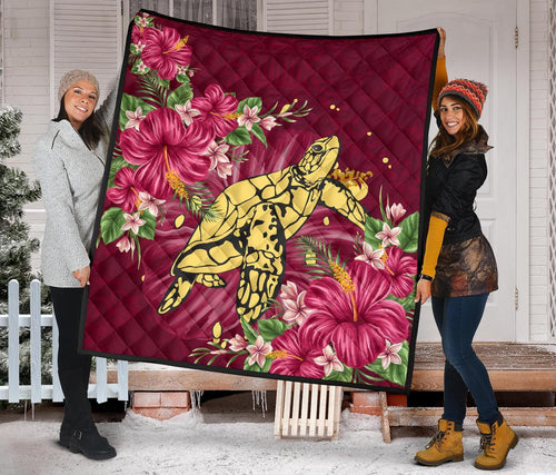 new-zealand-premium-quilt-turtle-polynesian-hibiscus