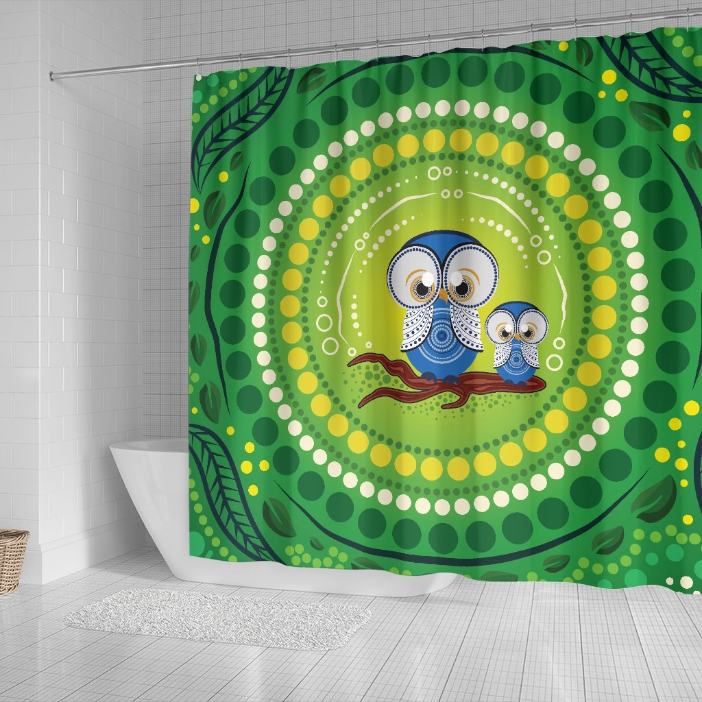 aboriginal-shower-curtain-indigenous-owl