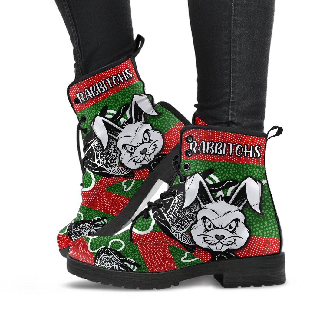 rabbitohs-indigenous-leather-boots-rabbit-head