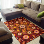 aboriginal-area-rug-circle-flowers-patterns-ver01
