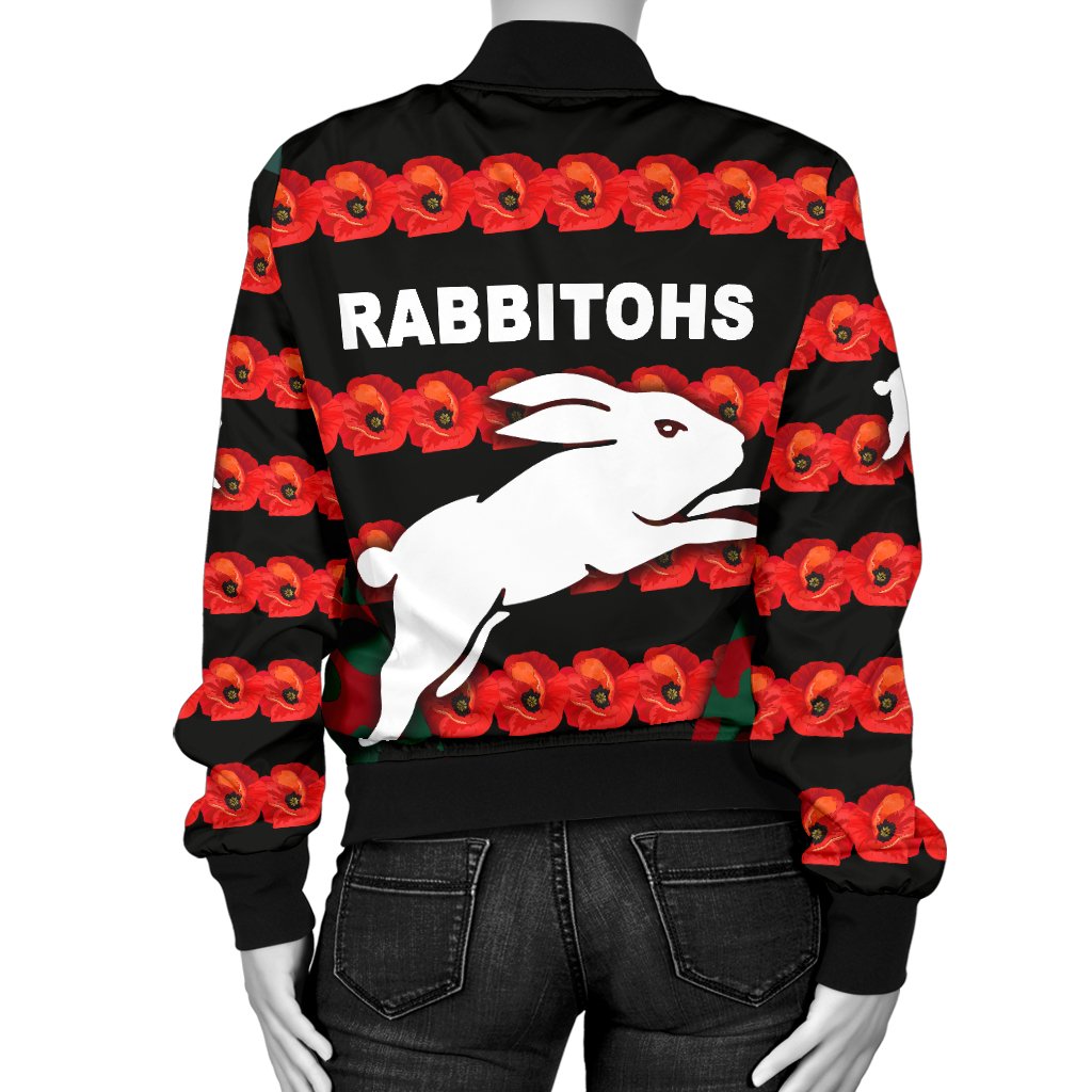 south-sydney-rabbitohs-womens-bomber-jacket-anzac-day-poppy-flower-vibes