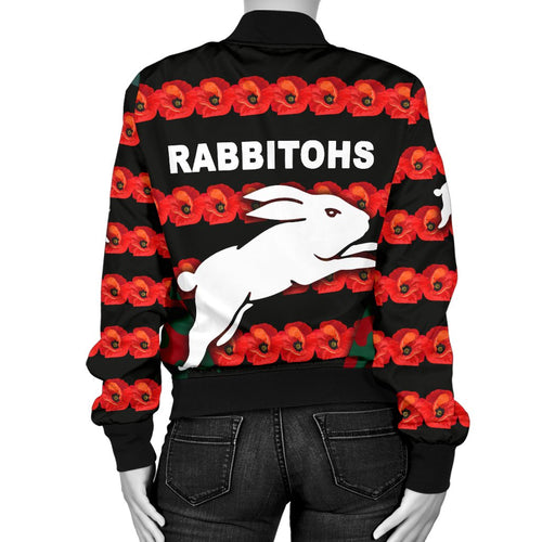 south-sydney-rabbitohs-womens-bomber-jacket-anzac-day-poppy-flower-vibes