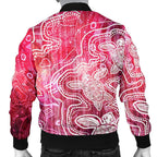 aboriginal-mens-bomber-jacket-sea-turtle-with-indigenous-patterns-pink