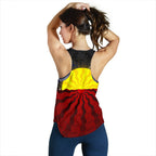 Aboriginal Women's Racerback Tank, Aboriginal Lives Matter Flag Sun Dot Painting - Vibe Hoodie