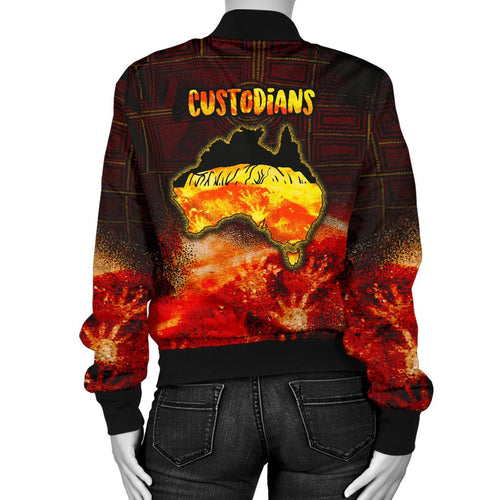 aboriginal-personalised-womens-bomber-jacket-anangu-custodians