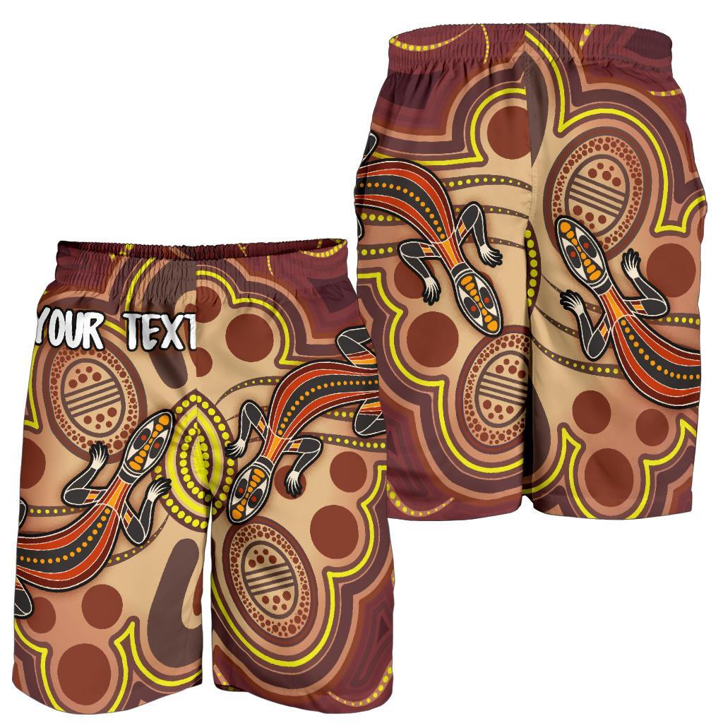 custom-aboriginal-mens-shorts-indigenous-lizard-dot-painting-art