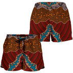 Aboriginal Shorts, Indigenous Dot Painting Short Women 06 - Vibe Hoodie