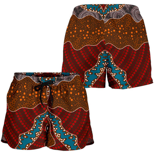 Aboriginal Shorts, Indigenous Dot Painting Short Women 06 - Vibe Hoodie